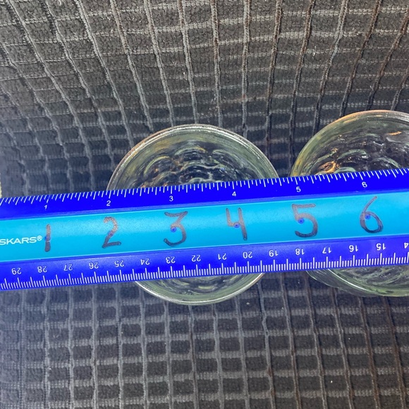 Vtg ANCHOR HOCKING Interior Design Thumbprint 8oz Jelly Glass.VGC Set of 2 - Picture 5 of 5